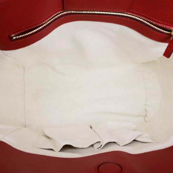 authenticity guaranteed GUCCI GG Logo Swing Shoulder Hand Tote Bag Leather - Picture 12 of 15